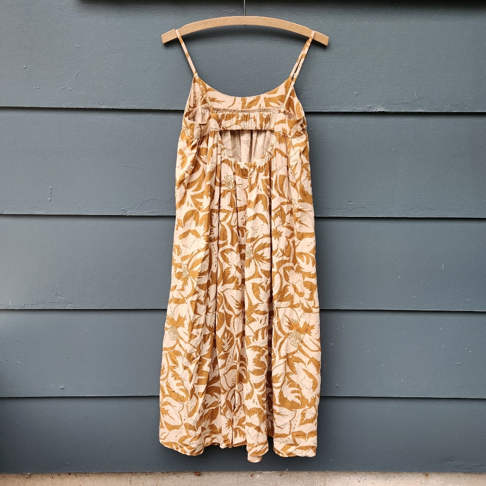 Madewell Linen-Blend Cami Midi Dress in Tropicale Floral - Size Small - Picture 7 of 11